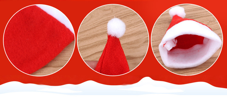 Christmas Small Hat Non-Woven Cap Christmas Hat Knife and Fork Set Christmas Wine Bottle Decoration Christmas Supplies Christmas Small Hat Non-Woven Cap Christmas Hat Knife and Fork Set Christmas Wine Bottle Decoration Christmas Supplies