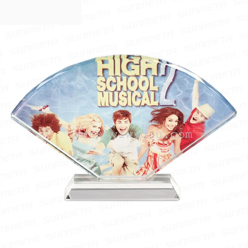 BSJ-17 fan shaped crystal screen crystal crafts crystal gifts fan shaped crystal photo screen