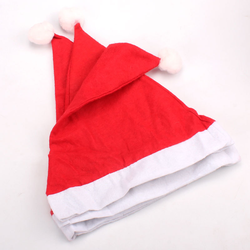 Christmas Hat Ordinary Non-Woven Christmas Decorations Hat Children Adult Christmas Hat Factory Wholesale