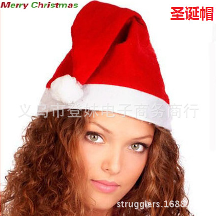 Christmas Hat Ordinary Non-Woven Christmas Decorations Hat Children Adult Christmas Hat Factory Wholesale