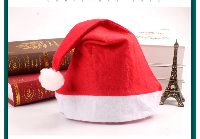 Christmas Hat Ordinary Non-Woven Christmas Decorations Hat Children Adult Christmas Hat Factory Wholesale