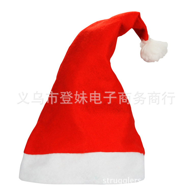 Christmas Hat Ordinary Non-Woven Christmas Decorations Hat Children Adult Christmas Hat Factory Wholesale