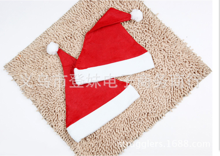 Christmas Hat Ordinary Non-Woven Christmas Decorations Hat Children Adult Christmas Hat Factory Wholesale