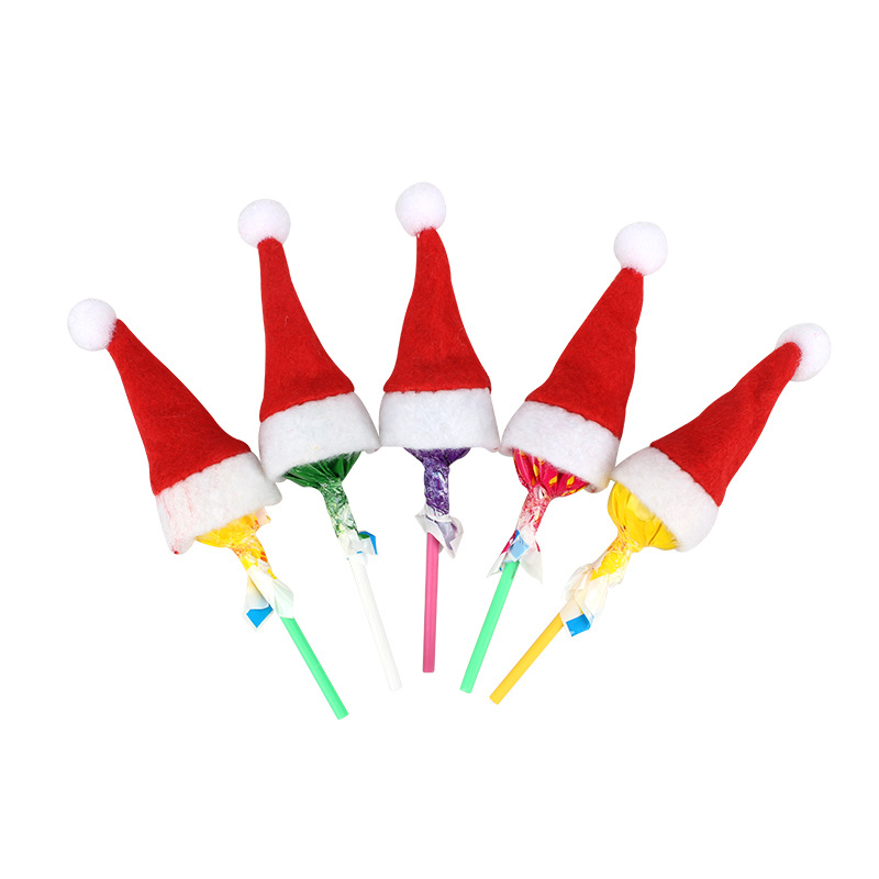 Christmas Decoration Supplies Children&#039;s Christmas Hat Christmas Lollipop Cap Christmas Non-Woven Fabric Mini Christmas Hat Christmas Hat