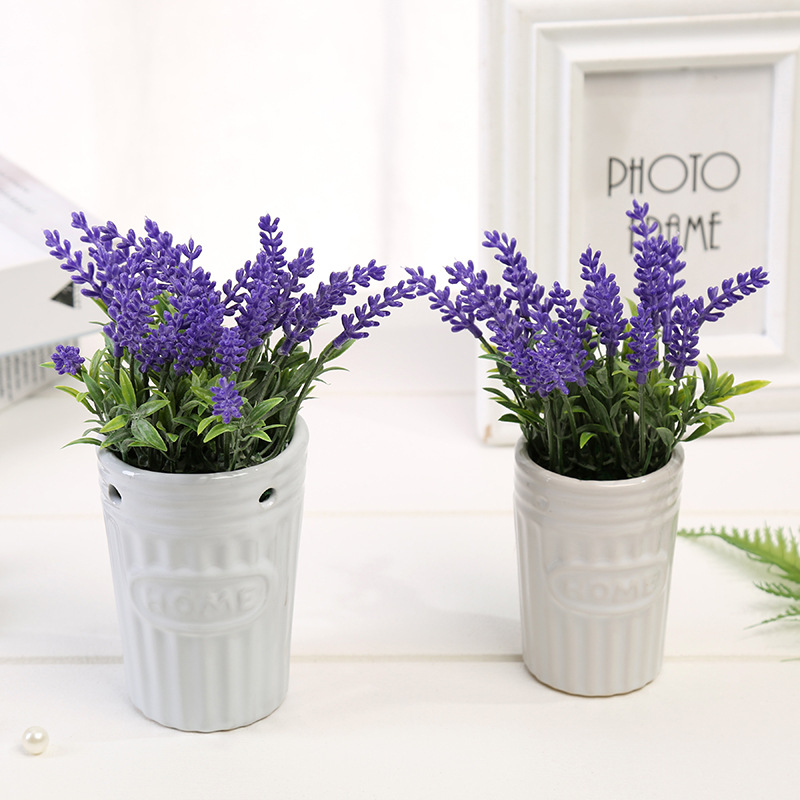 Artificial Green Plant Mini Artificial Flower Pot Shop Decorations Desktop Decoration Rural Pastoral Style Indoor Balcony