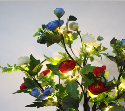 European and American hot products Led camellia tree lights Christmas garden decorative lights battery lights