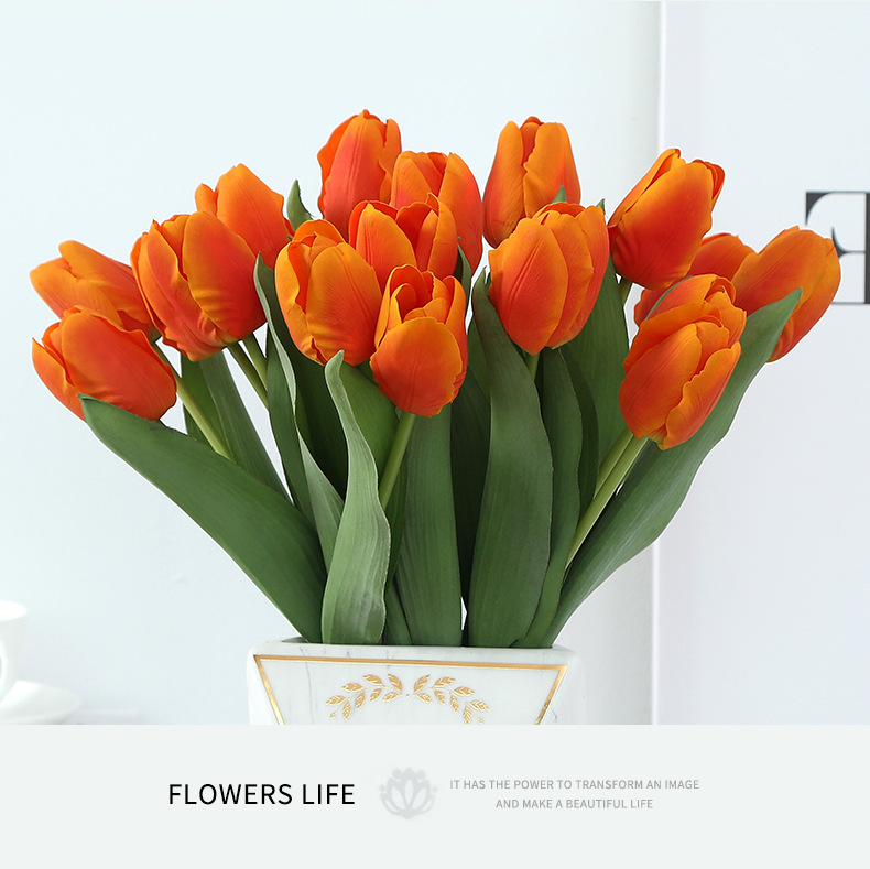 Lan Guifang High-End Artificial Flower Moist Feeling Tulip Photographic Ornaments Home Decorative Fake Flower Factory Direct Sales Lan Guifang High-End Artificial Flower Moist Feeling Tulip Photographic Ornaments Home Decorative Fake Flower Factory Direct Sales