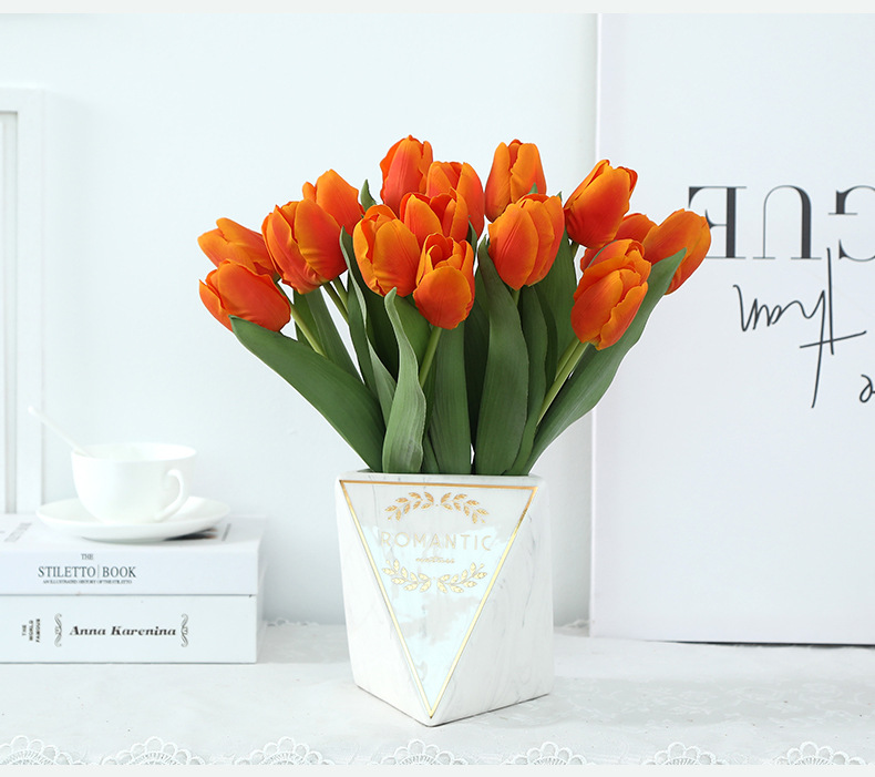 Lan Guifang High-End Artificial Flower Moist Feeling Tulip Photographic Ornaments Home Decorative Fake Flower Factory Direct Sales Lan Guifang High-End Artificial Flower Moist Feeling Tulip Photographic Ornaments Home Decorative Fake Flower Factory Direct Sales