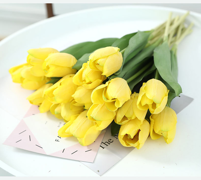 Lan Guifang High-End Artificial Flower Moist Feeling Tulip Photographic Ornaments Home Decorative Fake Flower Factory Direct Sales Lan Guifang High-End Artificial Flower Moist Feeling Tulip Photographic Ornaments Home Decorative Fake Flower Factory Direct Sales