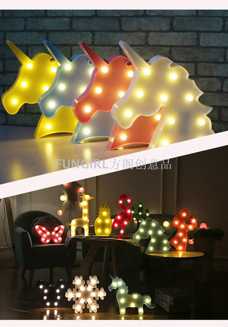 Led decorative lights flamingos pineapple fairy lights children's nightlights unicorn Christmas tree shaped lights Led decorative lights flamingos pineapple fairy lights children's nightlights unicorn Christmas tree shaped lights