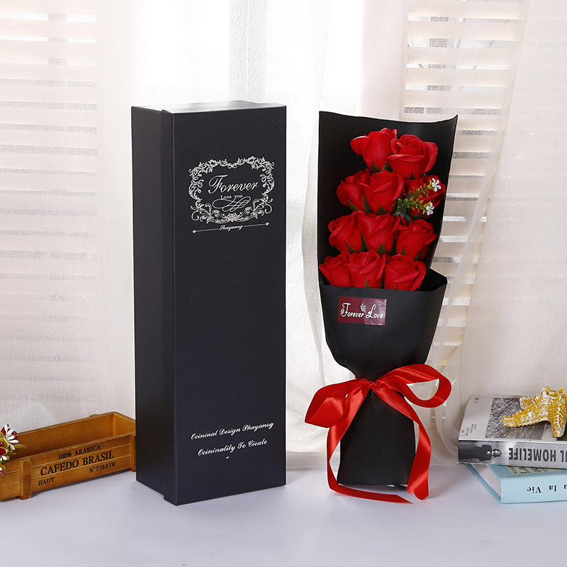 Valentine&#039;s Day Teacher&#039;s Day Wedding Gifts Soap Flower Gift Box Rose Artificial Flower