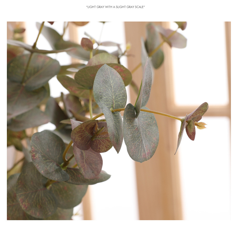 Artificial Plant Decoration Artificial Flower Plant Zamioculcas Leaves Artificial Flower Artificial Plant Single Stem Multi-Head Leaf Eucalyptus