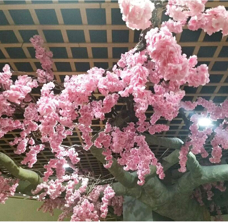 Simulation Cherry Blossom Branch Pear Flower Branch Three Fork with Green Leaf Flower Wedding Artificial Flower Simulation Cherry Blossom Branch Pear Flower Branch Three Fork with Green Leaf Flower Wedding Artificial Flower