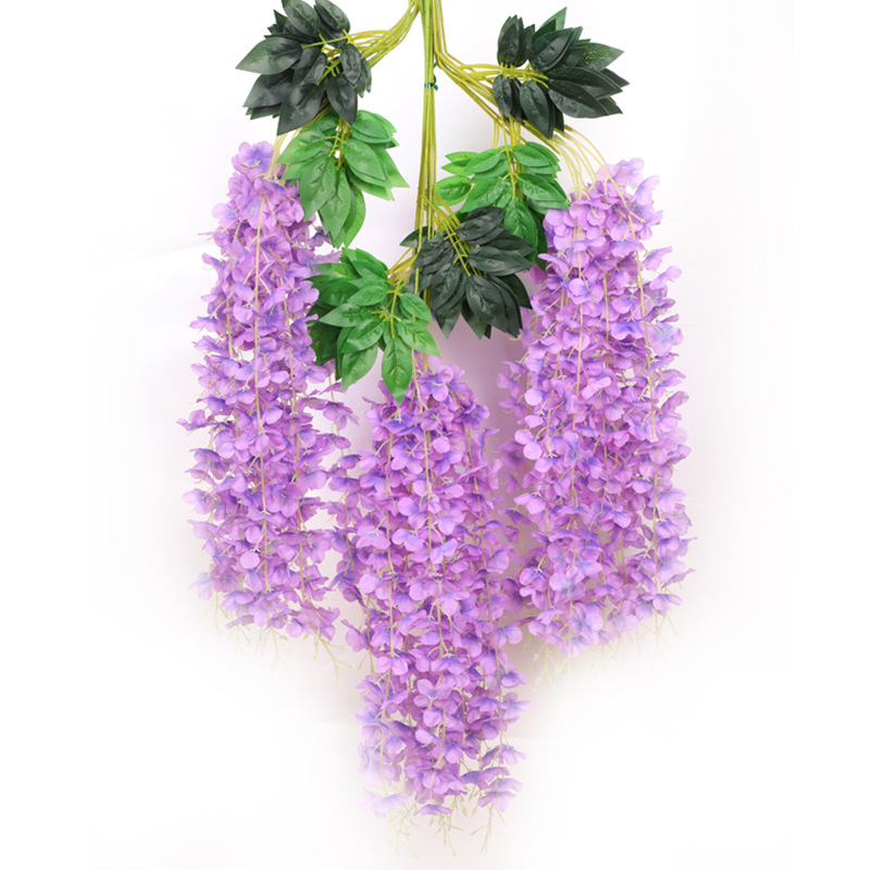 Wedding Celebration Decoration Wisteria Flower Artificial Flower Douban Flower Plastic Flowers Fake Flower Silk Flower Artificial Plant Rattan Factory Wholesale