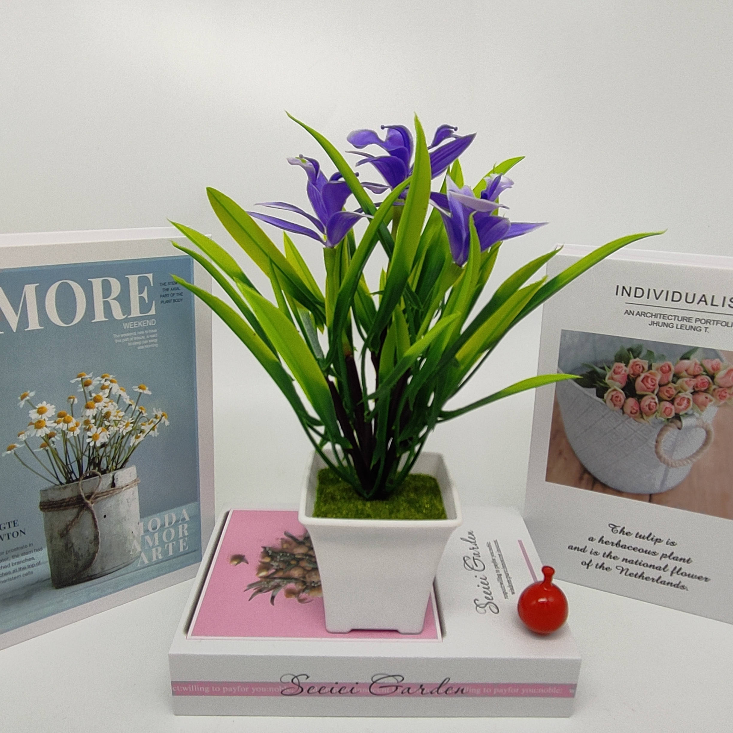 Mini Artificial Bonsai Flower Small Potted Factory Direct Sales Artificial Flower Plant Mini Artificial Bonsai Flower Small Potted Factory Direct Sales Artificial Flower Plant