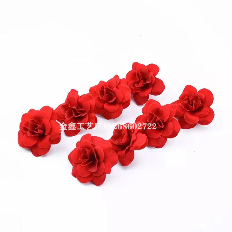 4.5cm Red roses Artificial flower Home decoration accessories Wedding Diy Wrist flower Headdress Festival supplies 4.5cm Red roses Artificial flower Home decoration accessories Wedding Diy Wrist flower Headdress Festival supplies