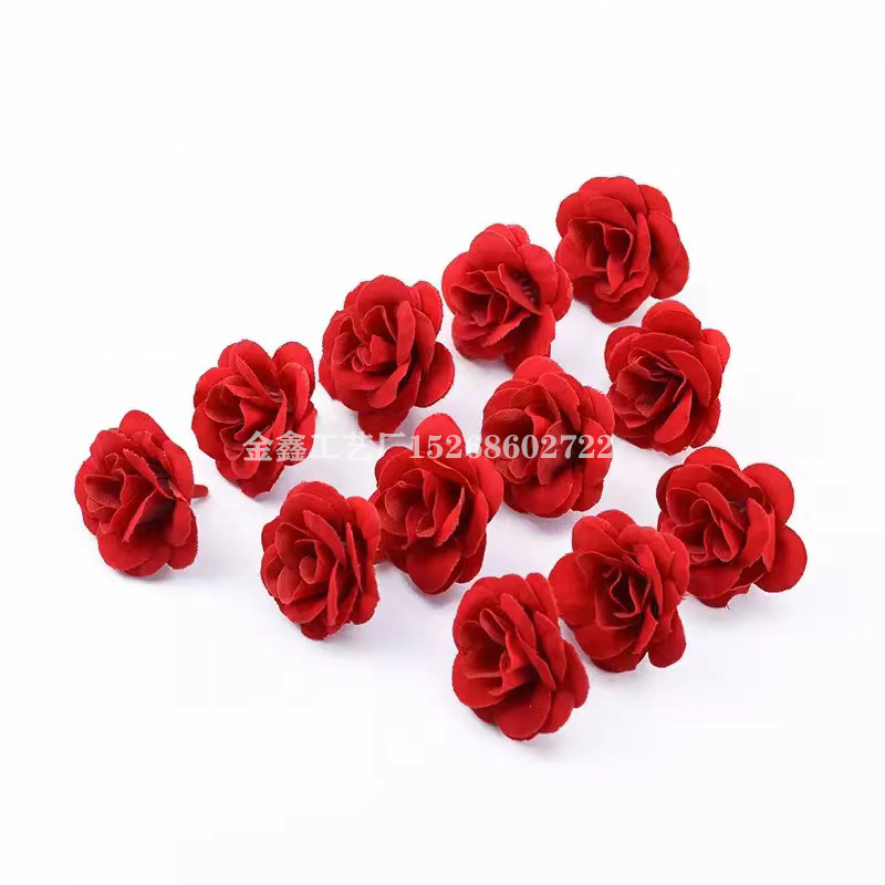 4.5cm Red roses Artificial flower Home decoration accessories Wedding Diy Wrist flower Headdress Festival supplies 4.5cm Red roses Artificial flower Home decoration accessories Wedding Diy Wrist flower Headdress Festival supplies