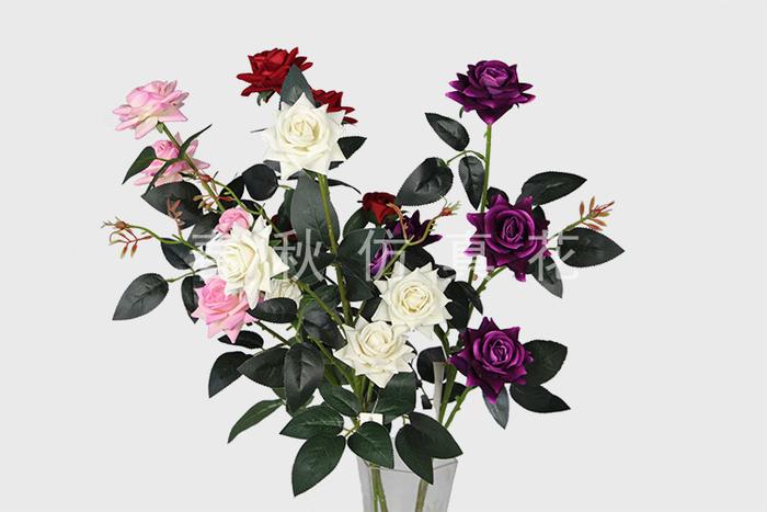 Artificial flower fleece small angle rose the rose home decor artificial flower corsage