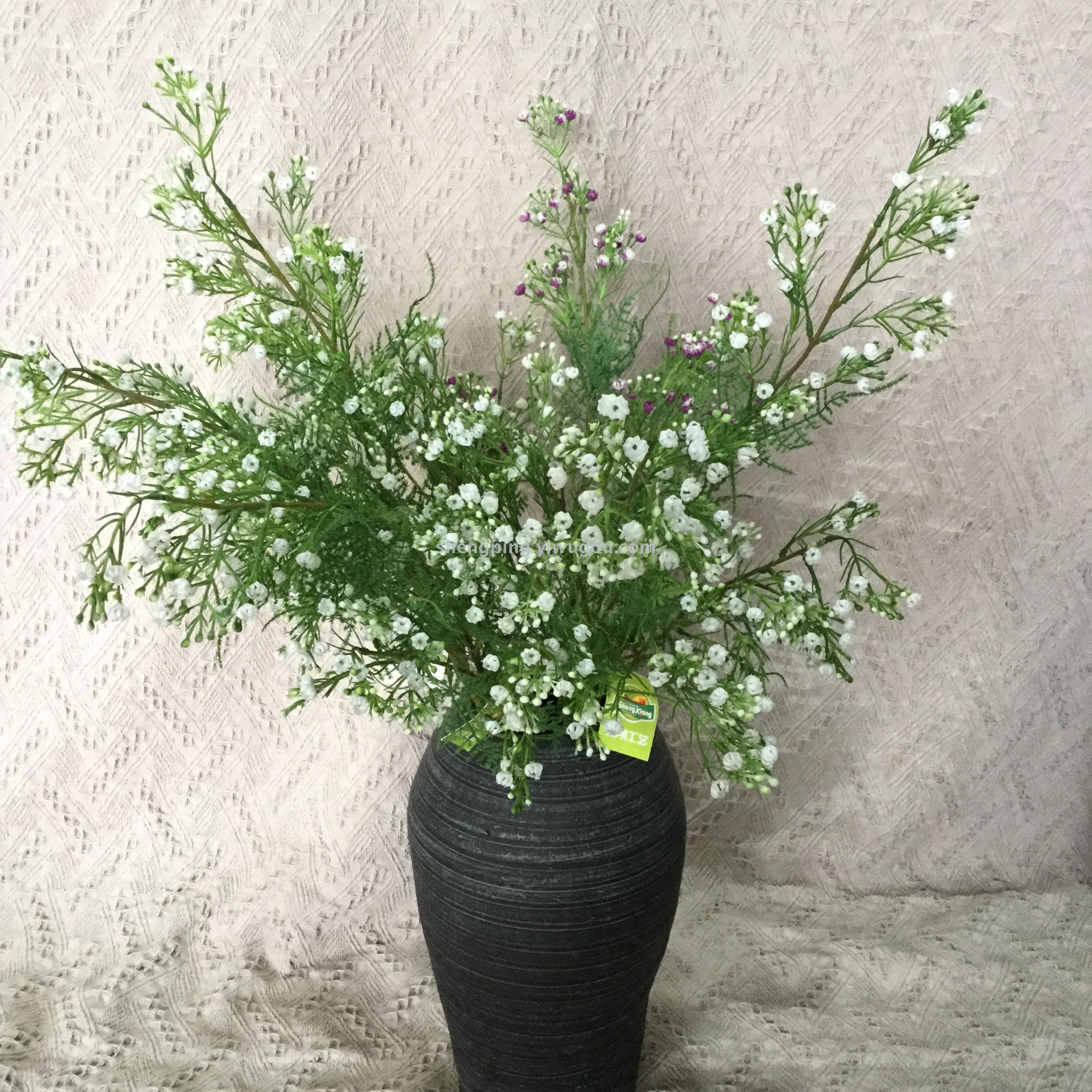 Artificial flower false flower white plastic sky star high handle wedding decoration home fresh rural wind