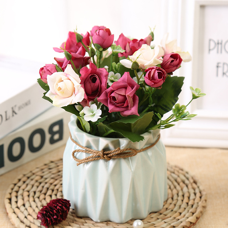 Shop Office Showcase Decoration Simulation Potted Small Ornaments Greenery and Fake Flowers Plant Living Room Artificial Flower Wholesale Shop Office Showcase Decoration Simulation Potted Small Ornaments Greenery and Fake Flowers Plant Living Room Artificial Flower Wholesale