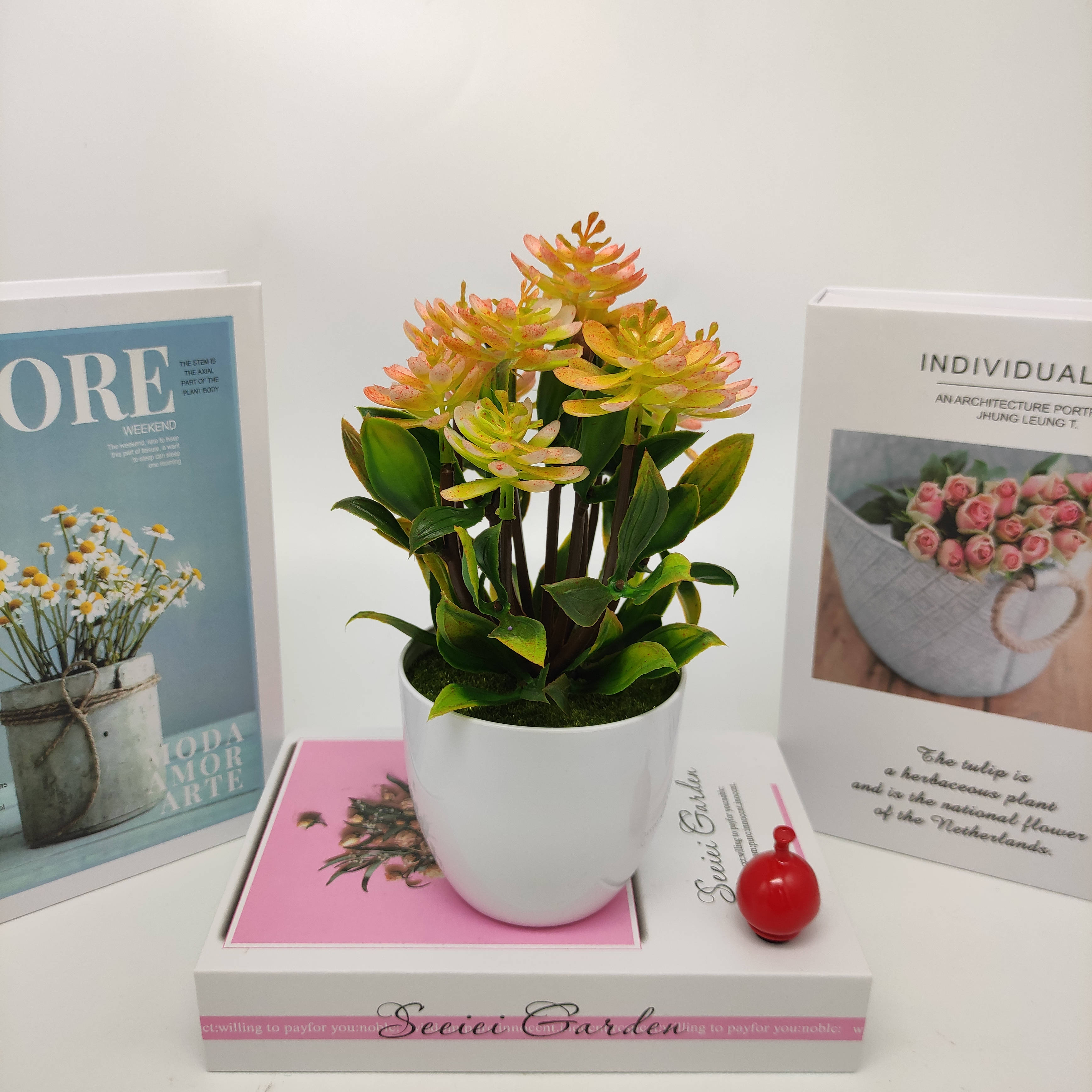 Mini Artificial Bonsai Flower Small Potted Factory Direct Sales Artificial Flower Plant