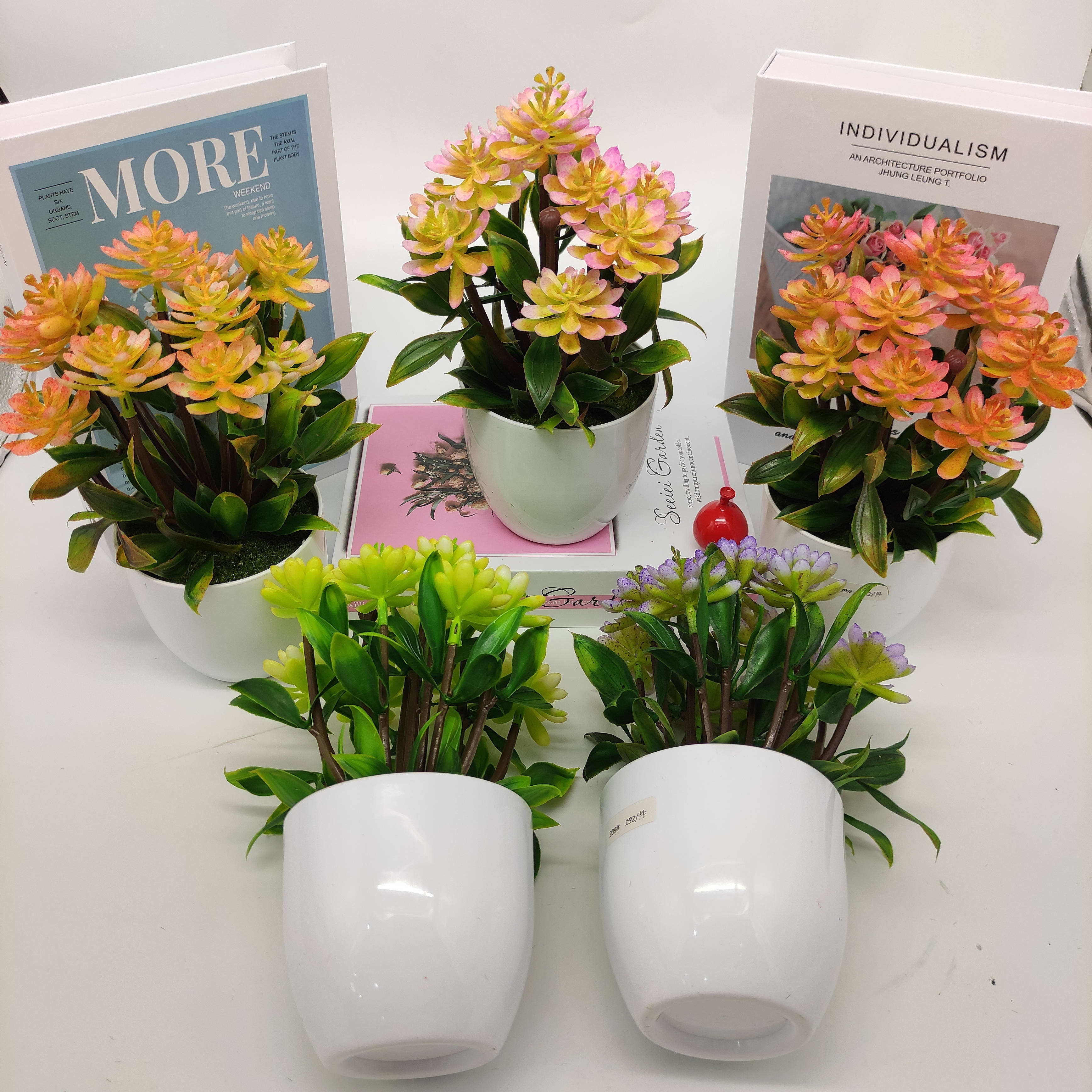 Mini Artificial Bonsai Flower Small Potted Factory Direct Sales Artificial Flower Plant