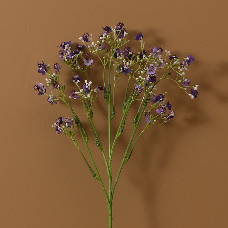 Artificial Starry Sky Bridal Wedding Decorative Hand Bouquet Pu Soft Rubber Hand Feeling Five-Fork Starry Sky Artificial Flower Artificial Starry Sky Bridal Wedding Decorative Hand Bouquet Pu Soft Rubber Hand Feeling Five-Fork Starry Sky Artificial Flower