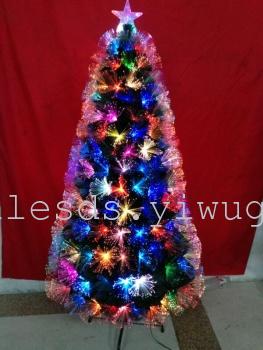 Colorful stars feather fiber Christmas tree tree tree colorful LED lights