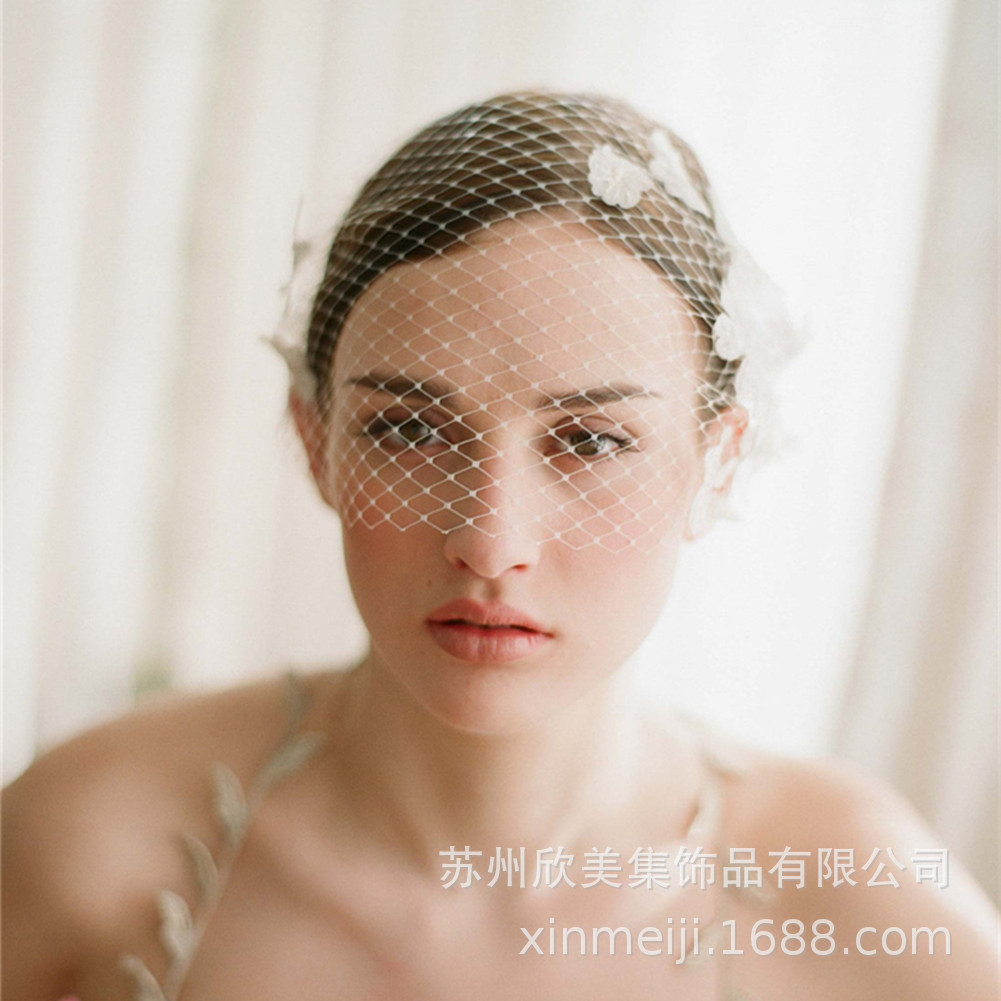 Hair Comb Flower Bridal Veil Style Large Meshed Net Net Wedding Dress Veil Photographic Studio Modelling Accessories