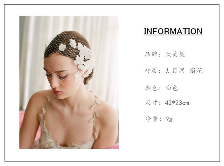 Hair Comb Flower Bridal Veil Style Large Meshed Net Net Wedding Dress Veil Photographic Studio Modelling Accessories