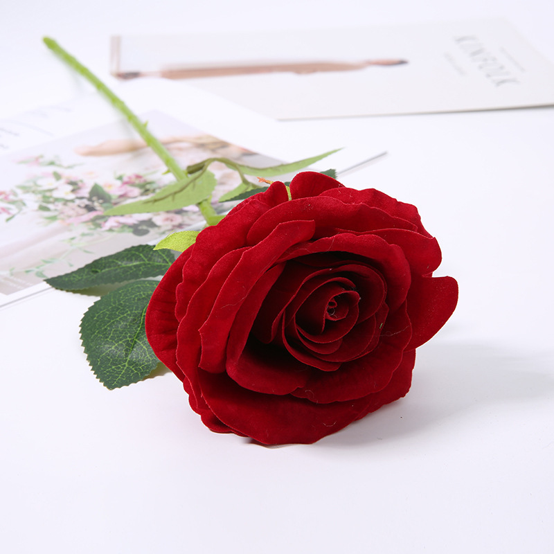 Artificial Rose Home Decoration Emulational Flower Decoration Wedding Bride Hand Holding Fake Flower Bounce Ball Bouquet Fake Rose
