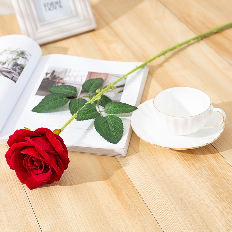 Artificial Rose Home Decoration Emulational Flower Decoration Wedding Bride Hand Holding Fake Flower Bounce Ball Bouquet Fake Rose