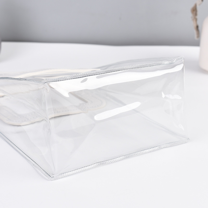 Customized Ins Flowers Wedding Candy Gift Plastic Gift Bag Transparent PvE Handbag Denture Mechanic Station