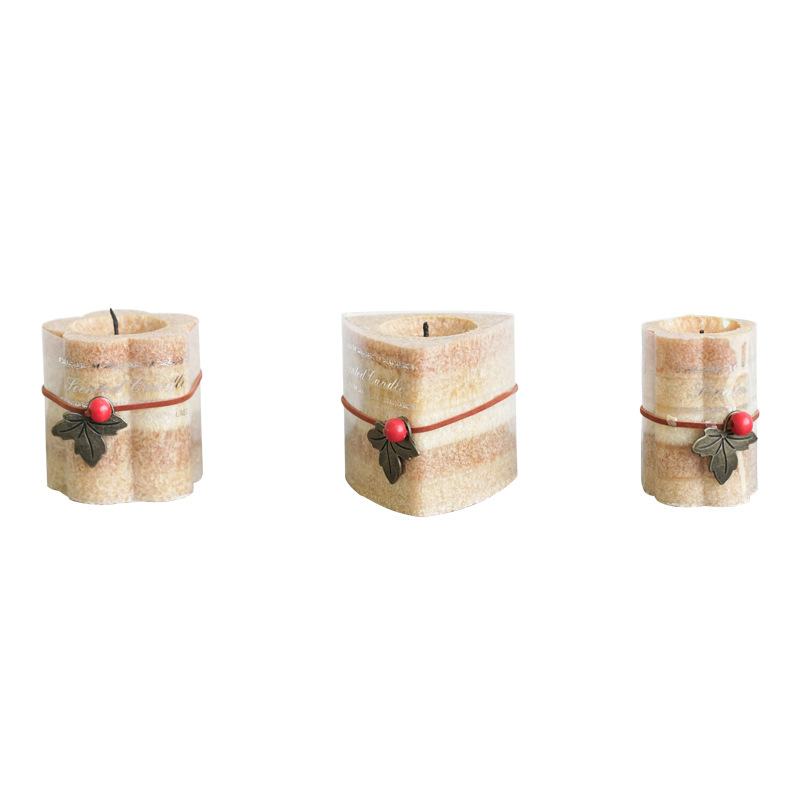 Factory Direct Sales Scented Candle Triangle Flower Shape Romantic Candlelight Dinner Birthday Wedding Gift Smokeless Candles