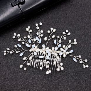 European and American New Headdress Golden Leaf Flower Foreign Trade Hair Band Wedding Dress Accessories Bridal Ornament Wholesale