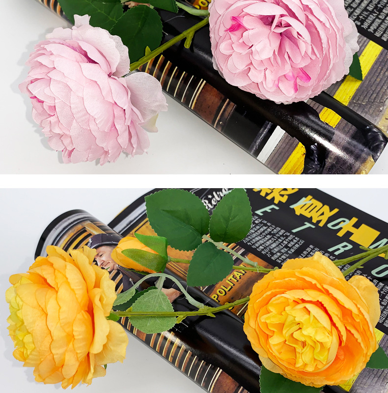 Offer Emulational Flower and Grass Wedding Hall Decoration Wedding Bouquet Home Flower Arrangement Hotel Foreign Peony