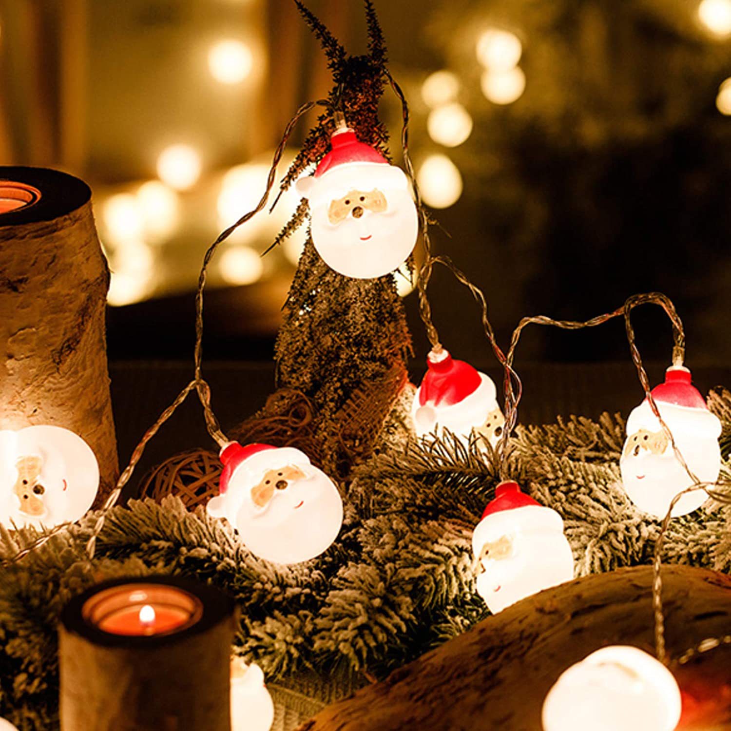 Led Santa Claus Lighting Chain Christma tring Battery Light USB Remote Control Type Holiday Lighting Christmas ball