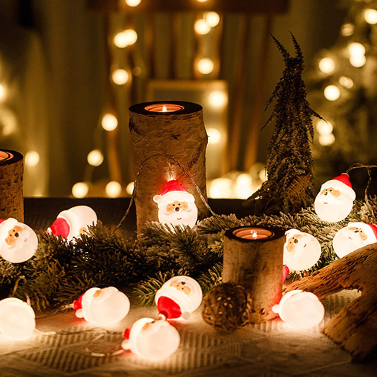Led Santa Claus Lighting Chain Christma tring Battery Light USB Remote Control Type Holiday Lighting Christmas ball