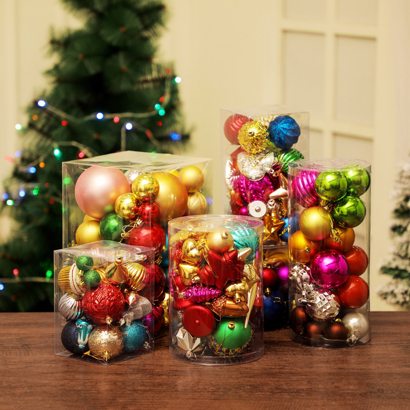 Colorful Ball Shopping Mall View Arrangement Decoration Multi Bucket Accessories Christmas Decorations Christmas ball