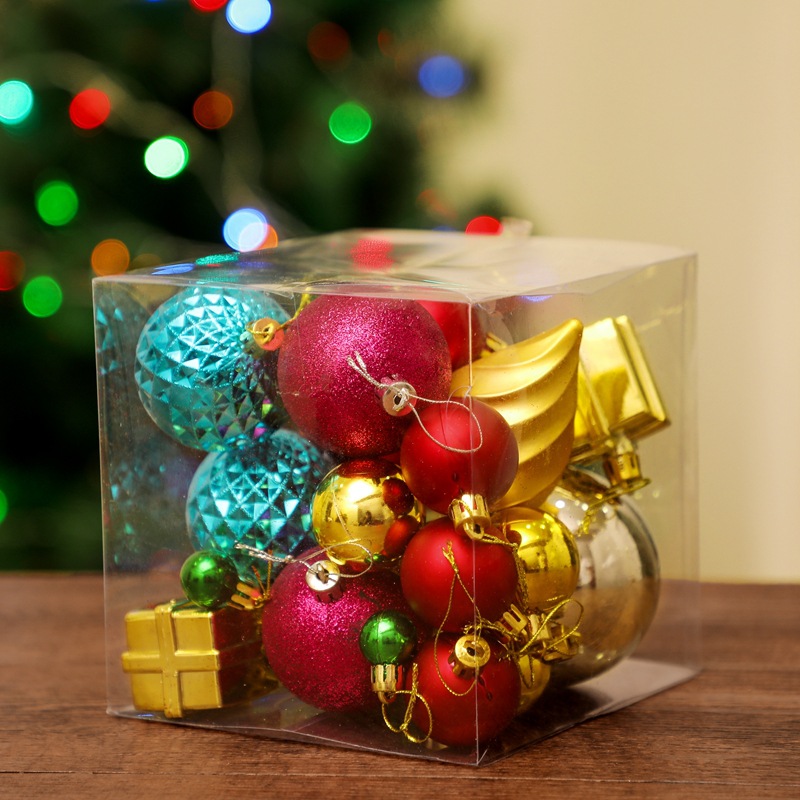 Colorful Ball Shopping Mall View Arrangement Decoration Multi Bucket Accessories Christmas Decorations Christmas ball