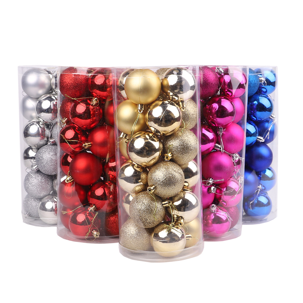 Colorful Ball Shopping Mall View Arrangement Decoration Multi Bucket Accessories Christmas Decorations Christmas ball