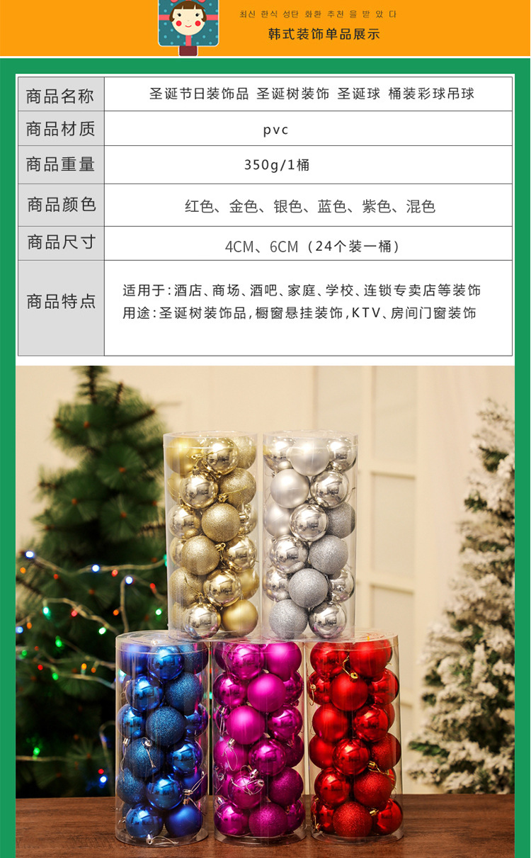 Colorful Ball Shopping Mall View Arrangement Decoration Multi Bucket Accessories Christmas Decorations Christmas ball