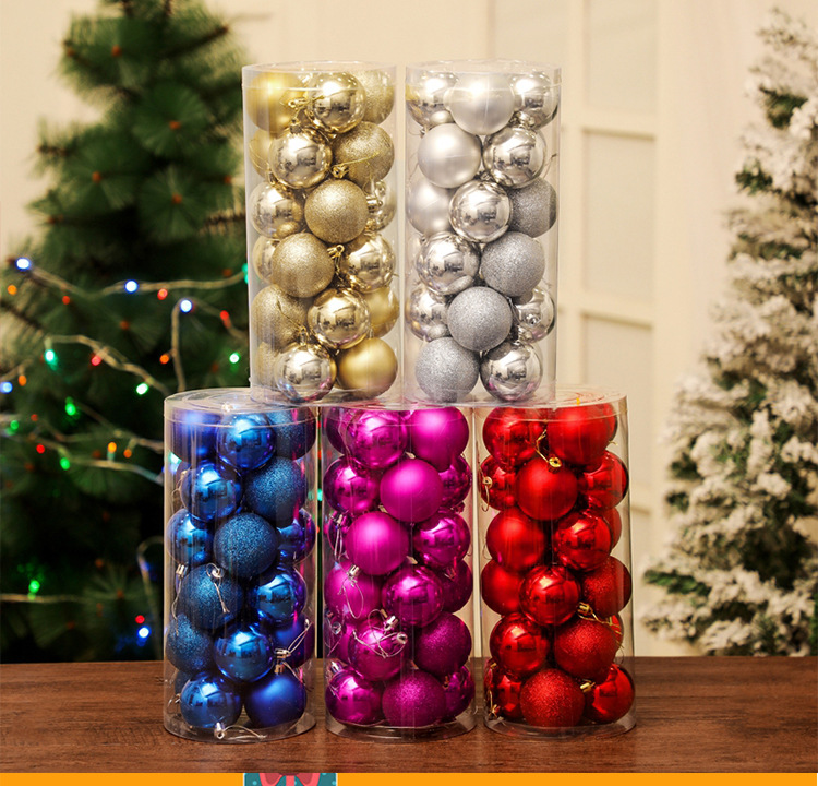 Colorful Ball Shopping Mall View Arrangement Decoration Multi Bucket Accessories Christmas Decorations Christmas ball