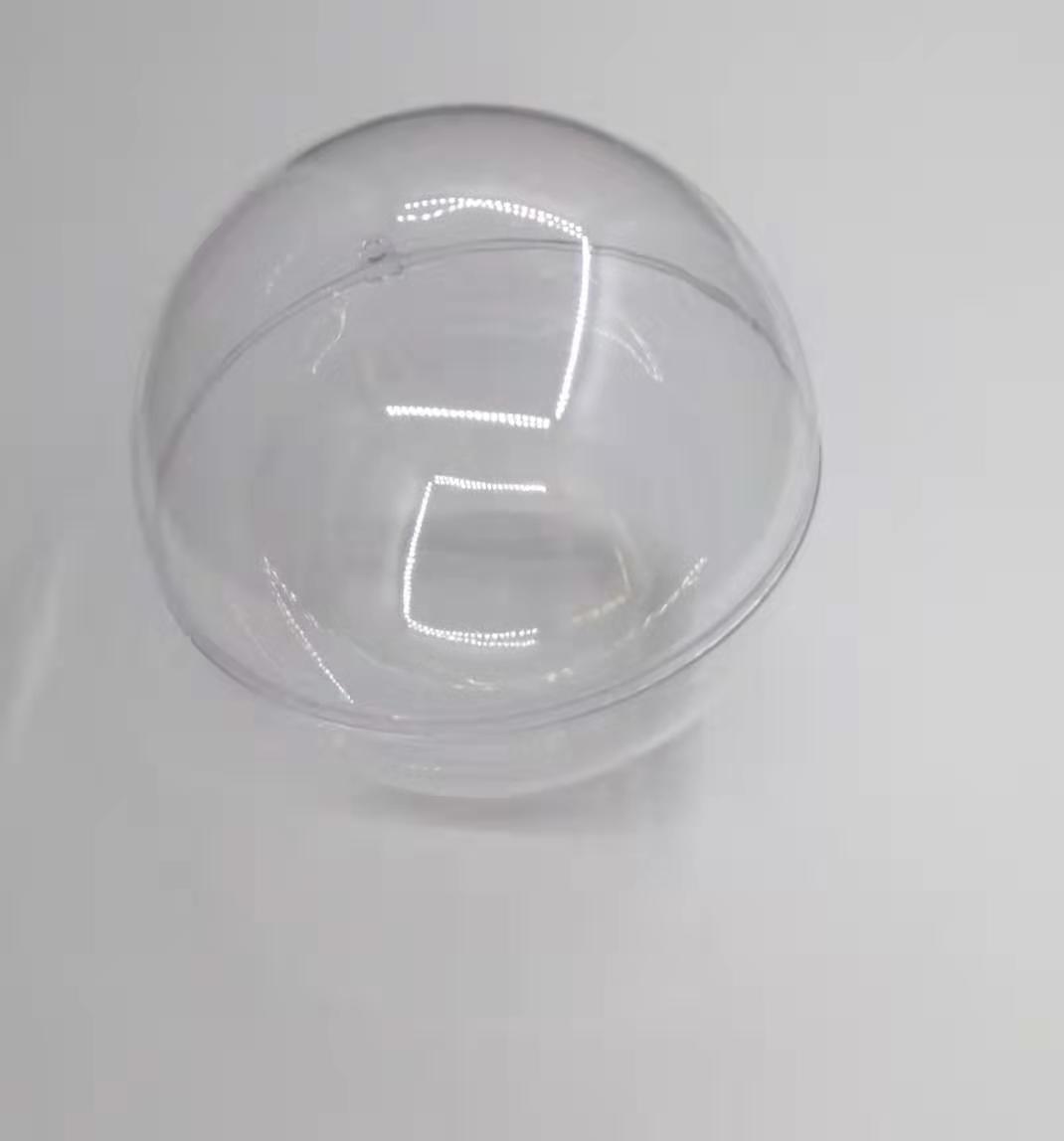 Transparent Ball 8cm Food Grade Christmas Ball Dress up Plastic Crystal Ball Cake Hemisphere Hollow Ball 