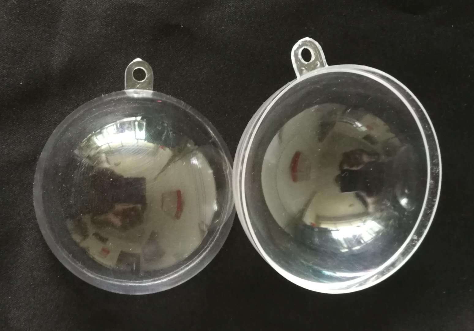 Transparent Ball 8cm Food Grade Christmas Ball Dress up Plastic Crystal Ball Cake Hemisphere Hollow Ball 