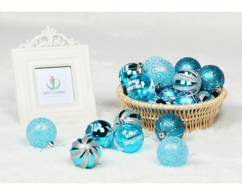 Christmas Ball Decoration Ball 6cm24 Colored Drawing Ball Package Christmas Decorations Christmas Tree Decorative Ball Barrel