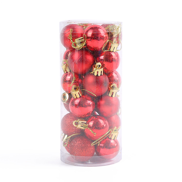 Factory Supply Plastic Barrel Bright Light Christmas Ball Christmas Decorating Ball Plastic Matte Ball Wholesale Christmas Gifts