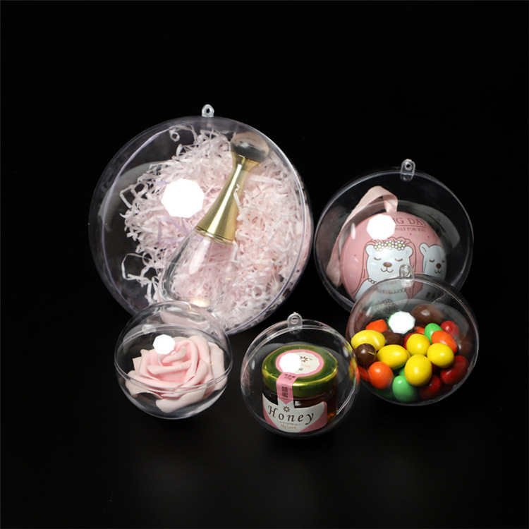  3-25cm Creative Festival Decoration Supplies Ball Plastic PS Christmas Ball Acrylic Wedding Candies Box Ball