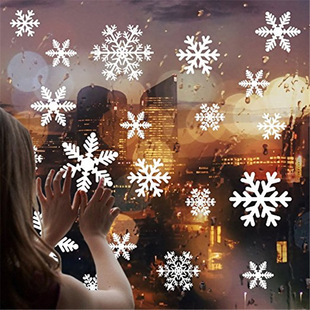 glass electrostatic stickers Christmas party decorations snowflake window stickers Christmas ball manufacturers to order