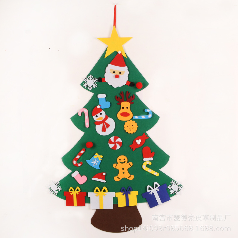 2020 New Custom Cartoon Christmas Tree Felt Christmas Tree Custom Christmas Gift Felt Christmas Tree